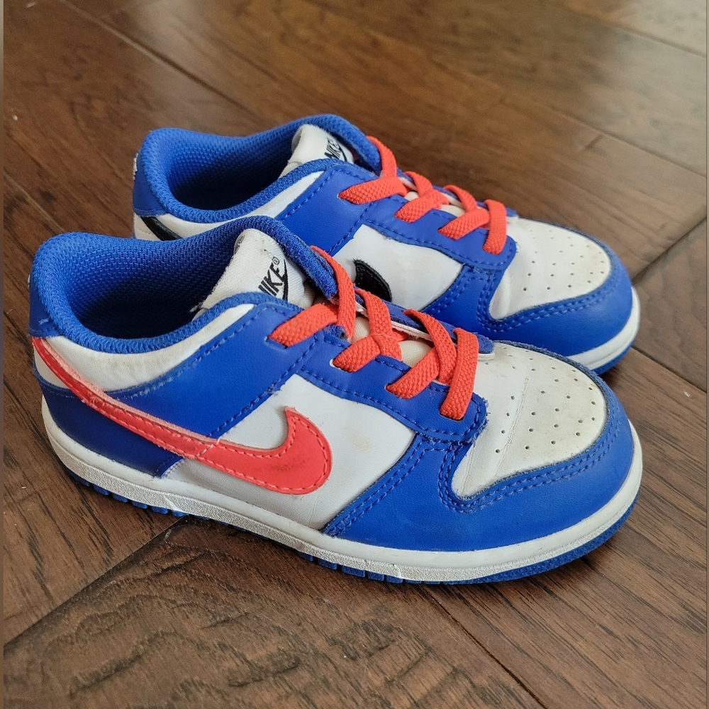 Nike Dunk Low Game Royal Crimson White Blue Toddler